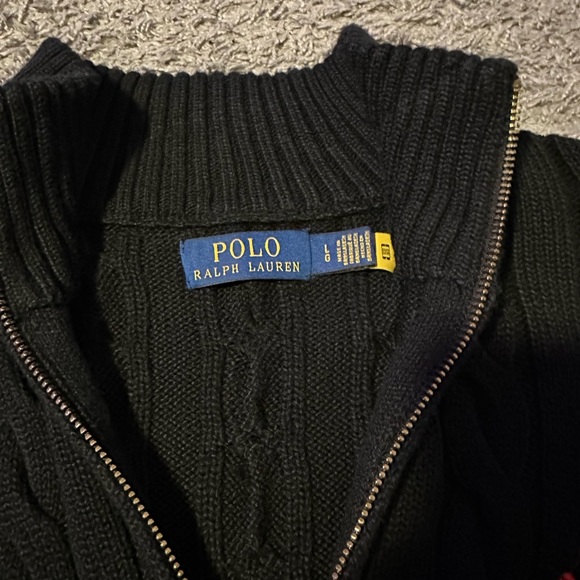 Ralph Lauren sweater/ size L/ black/ 100% cotton - Picture 2 of 3
